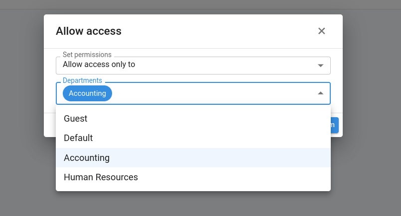 Allow Accounting File Manager