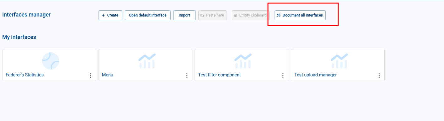 Document all interfaces option