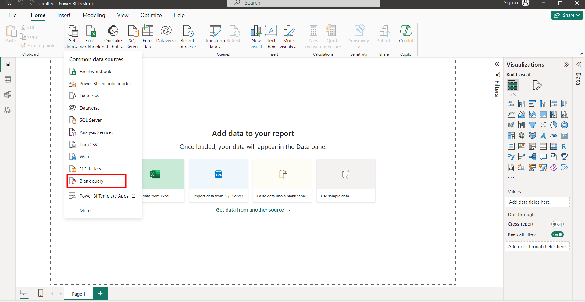 Prepare Power BI - Get Data