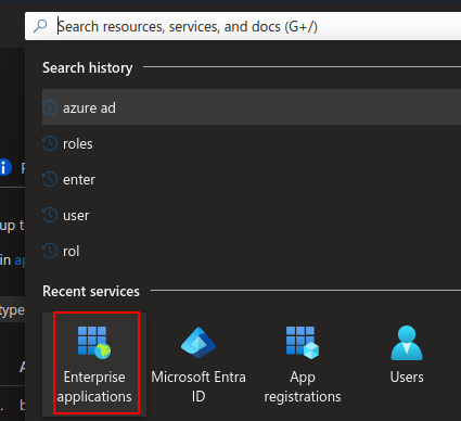 Enterprise Apps service