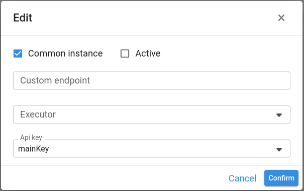 External Link Edit Window