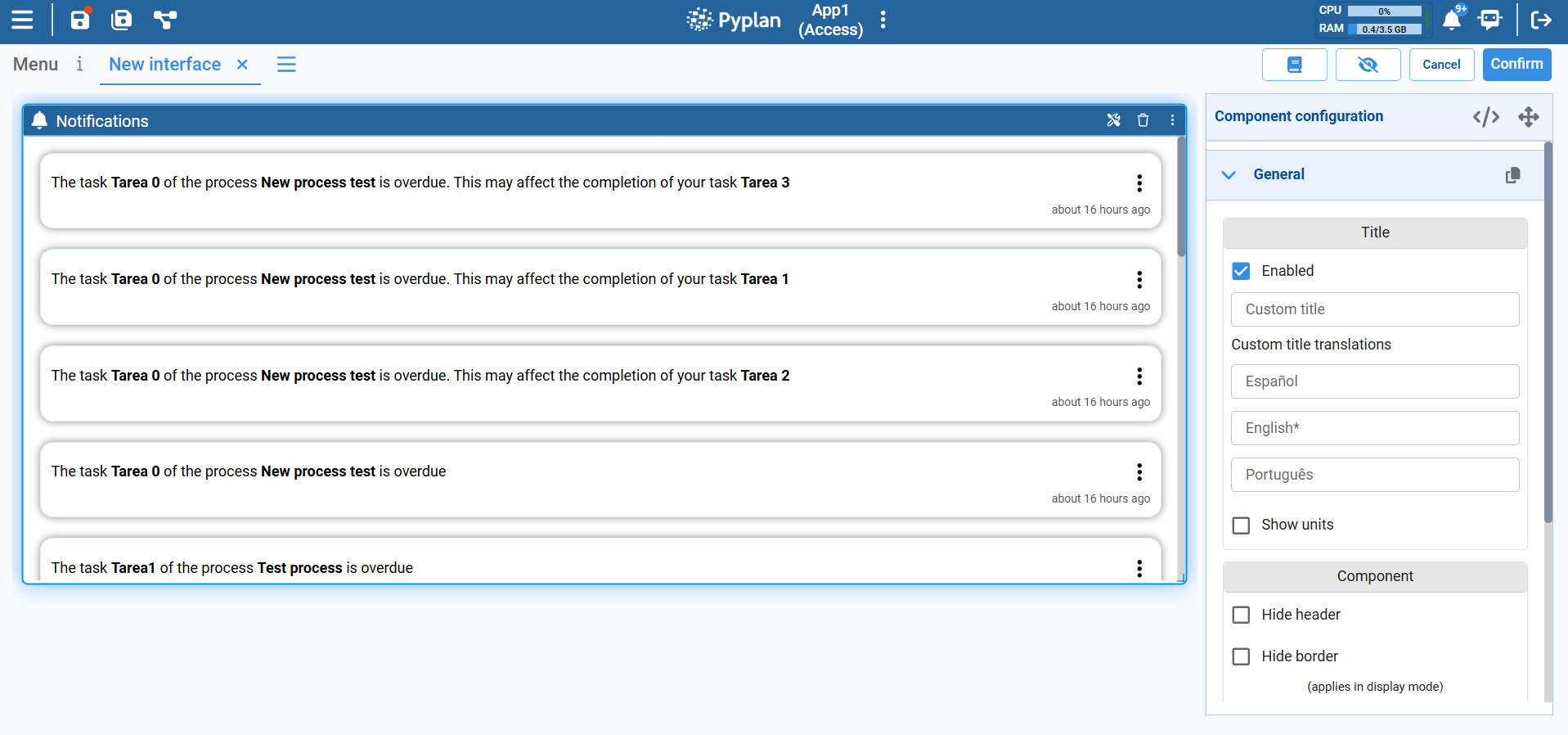 Notifications Component