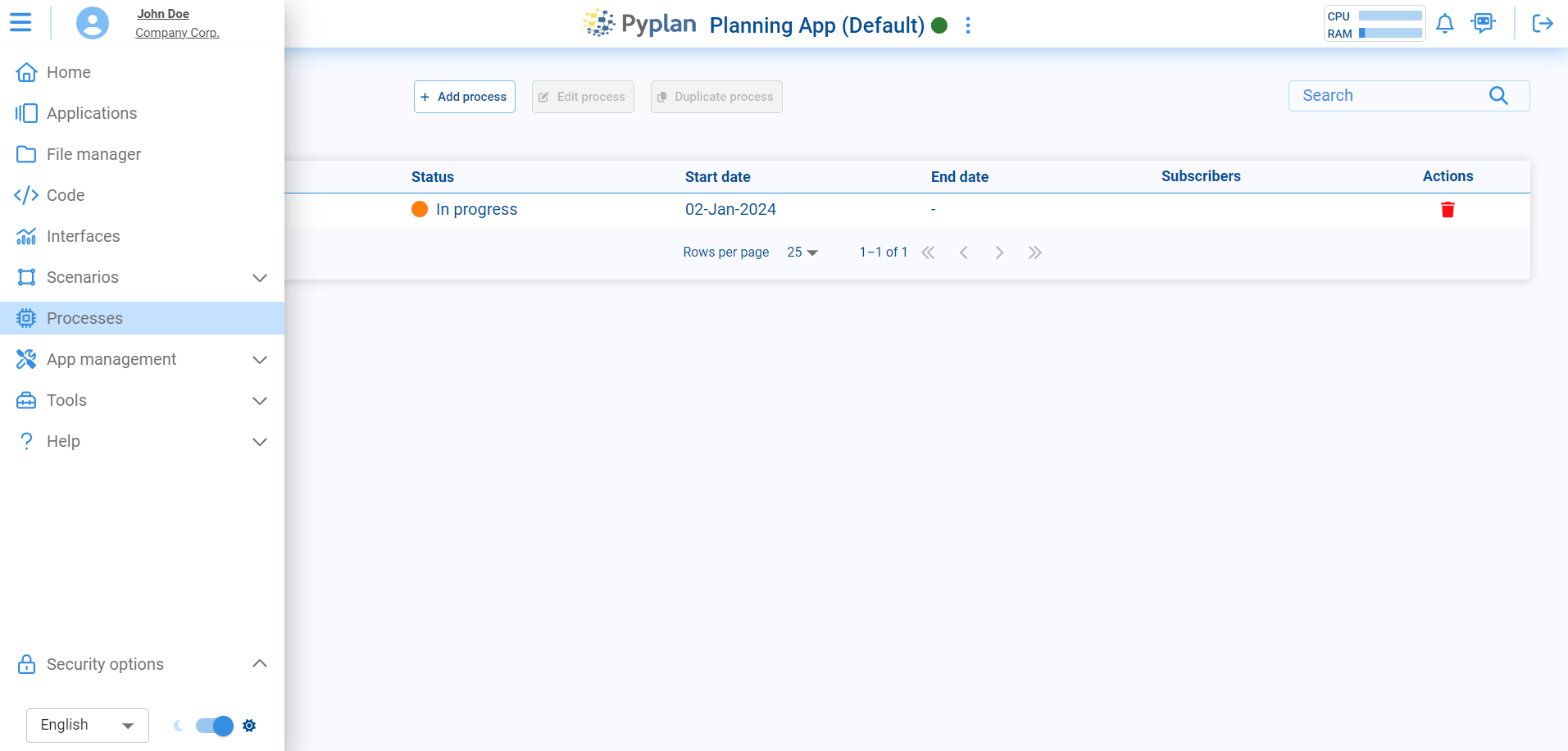 Open Processes