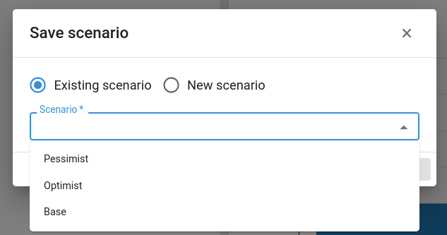 Save Existing Scenario