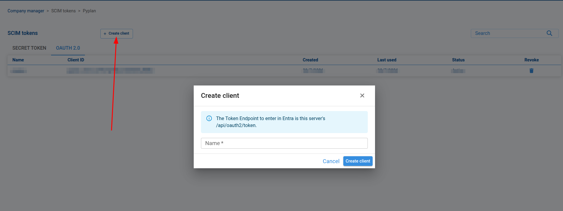 Create OAuth 2.0 credentials in Pyplan
