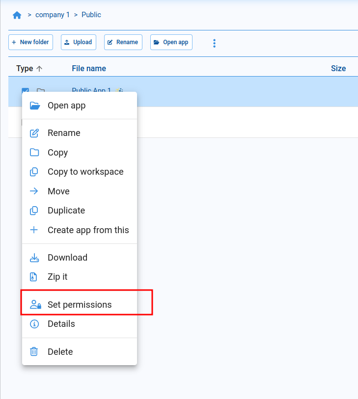 Set File Manager Permissions