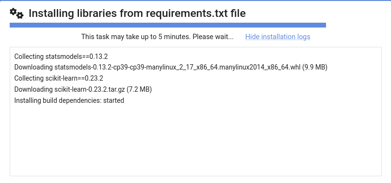 Show Installation Log